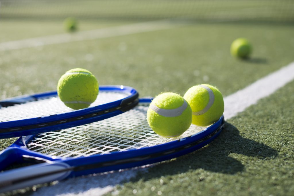 Thredbo 1380 Luxury Accomodation in Thredbo NSW, Australia Close Up Tennis Rackets Balls Ground